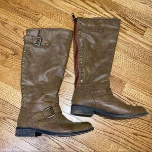 Madden Girl Cactus Boots with Red Zipper